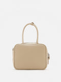 PAZZION, Gael Double Handle Structured Bag, Almond