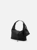 PAZZION, Giovanna Slouchy Leather Shoulder Bag, Black