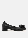 PAZZION, Grace Oversize Bow Ballerinas, Black