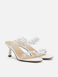 Greylisse Pearl Encrusted Sandal Heels