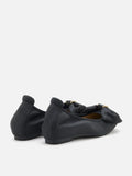 PAZZION, Hana Silk Bow Flats, Black