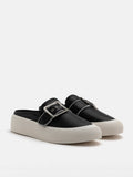 [SALE]Hanna Contrast Buckle Strap Slip On Sneakers