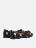 PAZZION, Heather Crystal-Embellished Bow Ballet Flats, Black