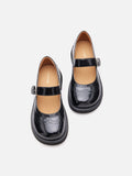 PAZZION, Helena Brogue Mary Janes, Black