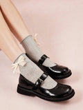PAZZION, Helena Brogue Mary Janes, Black