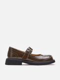 PAZZION, Helena Brogue Mary Janes, Darkbrown