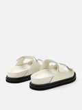 PAZZION, Henrietta Platform Slide Sandals, White