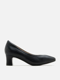 PAZZION, Herve Square Toe Low Heels, Black