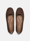 PAZZION, Imani Woven Flats, Darkbrown