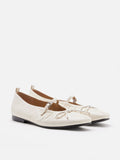 Issey Gathered Ruched Bow Mary Janes