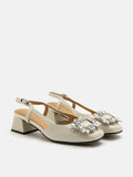 PAZZION, Juliette Slingback Heels, Beige