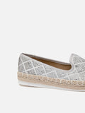 PAZZION, Karivyn Crystal Embroidered Espadrilles, Grey