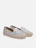 PAZZION, Karivyn Crystal Embroidered Espadrilles, Grey