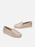 PAZZION, Karivyn Crystal Embroidered Espadrilles, Pink