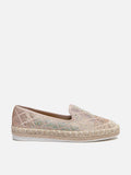 PAZZION, Karivyn Crystal Embroidered Espadrilles, Pink