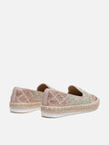 PAZZION, Karivyn Crystal Embroidered Espadrilles, Pink