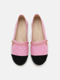 PAZZION, Kathleen Blocked Chained Espadrilles, Pink