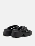 PAZZION, Kimberley Puff Platform Sandals, Black