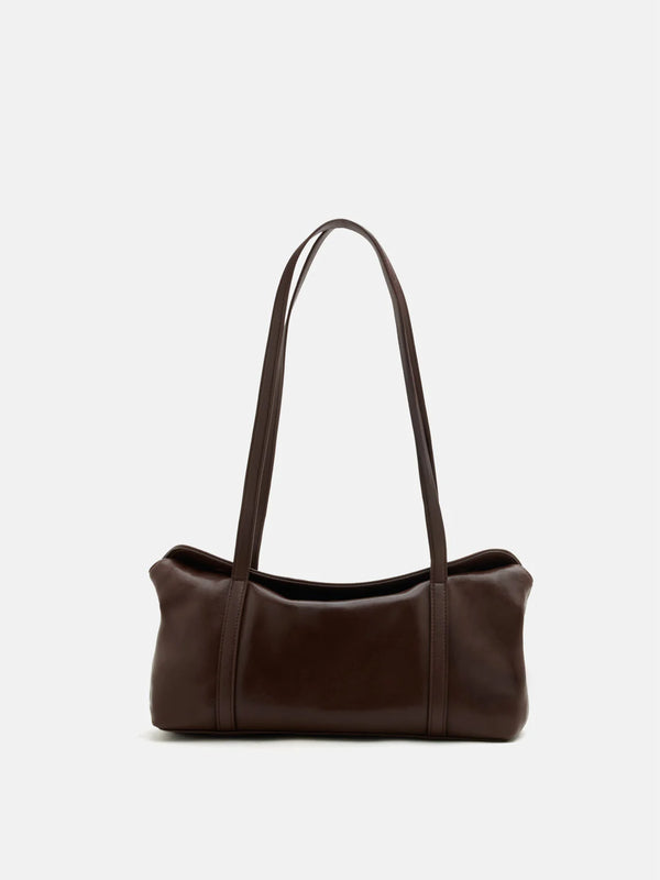 PAZZION, Kyravelle Leather Shoulder Bag, Darkbrown