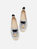 PAZZION, Larisse Horse Motif Espadrilles, Black