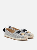 PAZZION, Larisse Horse Motif Espadrilles, Black