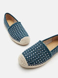 PAZZION, Lela Crystal Studded Espadrilles, Darkblue