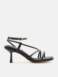 PAZZION, Lena Pillow Strappy Heels, Black
