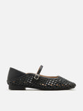 PAZZION, Leonie Woven Mary Janes, Black