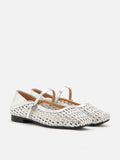 PAZZION, Leonie Woven Mary Janes, Silver