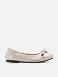 PAZZION, Lilith Polished Silver Ballet Flats, Gold