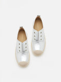 PAZZION, Liz Unlaced Slip-On Espadrilles, Silver