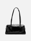 PAZZION, Louella Crinkled Elongated Handle Bag, Black