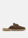 PAZZION, Mavis Suede Mules, Brown