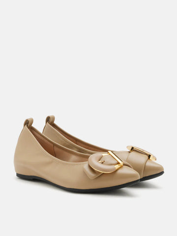 Megan Buckle Pointed Toe Flats