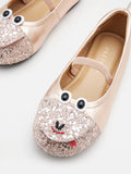 PAZZION, Mini Alessandra Glitter Flats, Champagne