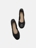 PAZZION, Nova Bow Covered Flats, Black