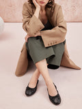 PAZZION, Nova Bow Covered Flats, Black