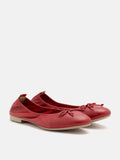 PAZZION, Nova Bow Covered Flats,Red