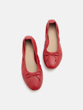 PAZZION, Nova Bow Covered Flats,Red