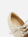 Pernille Metallic Lace-Up Flats