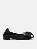 PAZZION, Phoebe Embellished Double Bowknot Flats, Black