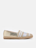 PAZZION, Piper Striped Knit Espadrilles, Gold