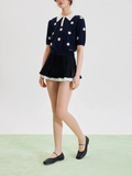 PAZZION, Reiley Floral Accented Chain-Strap Mary Janes, Black