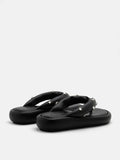 PAZZION, Rosie Diamante Embellished Platform Sandals, Black