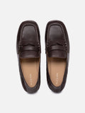 PAZZION, Rylianne Leather Penny Loafers, Darkbrown