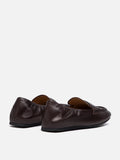 PAZZION, Rylianne Leather Penny Loafers, Darkbrown