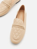 PAZZION, Sandra Quilted Loafers, Almond