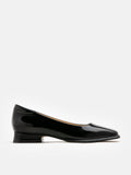 PAZZION, Sarah Patent Leather Low Block Heels, Black
