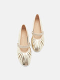 PAZZION, Sarto Crystal Embellished Strapped Mary Janes, Gold