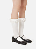 PAZZION, Savannah Ruffle Socks, White